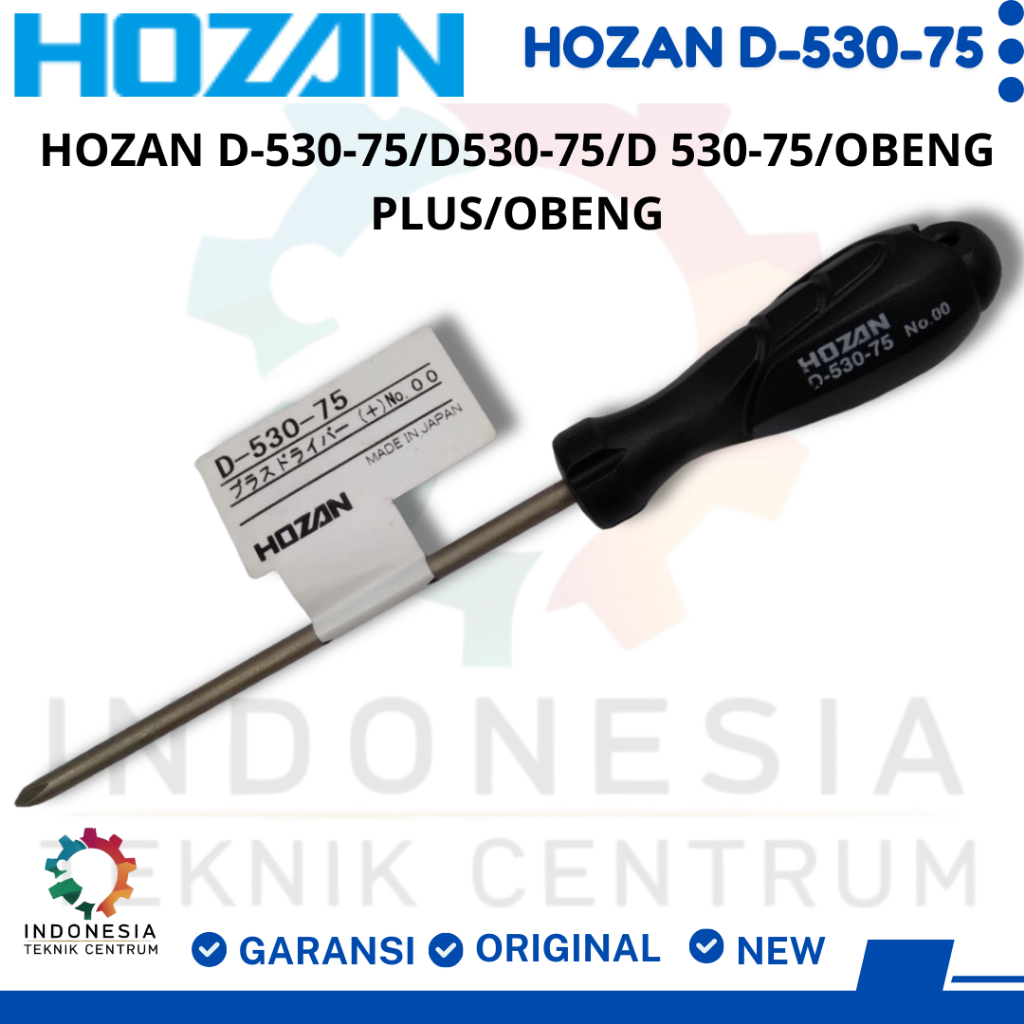 HOZAN D-530-75/D530-75/D 530-75/Obeng Plus/Obeng