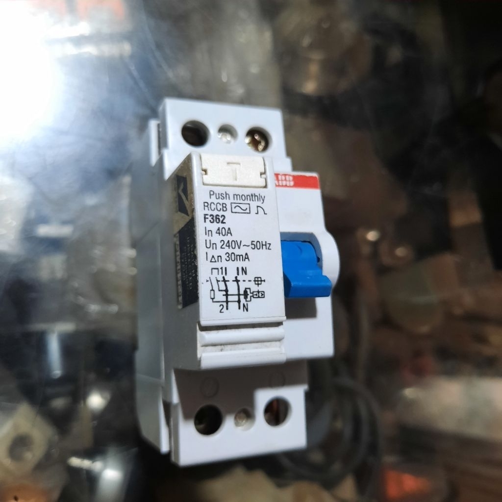 ELCB RCCB ABB F362 40A 30mA 1p+N rccb abb 1p 40a