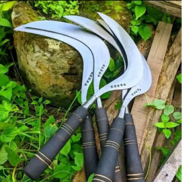 Pemangkas Sabit Arit Rumput Baja Asli Cap Bintang 5 Madura