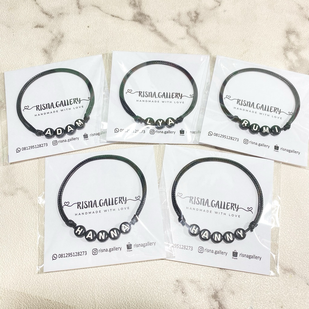 GELANG NAMA / GELANG CUSTOM NAMA / GELANG COUPLE