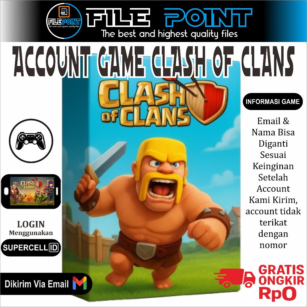 Akun game strategi perang desa Clash Of Clans (COC)