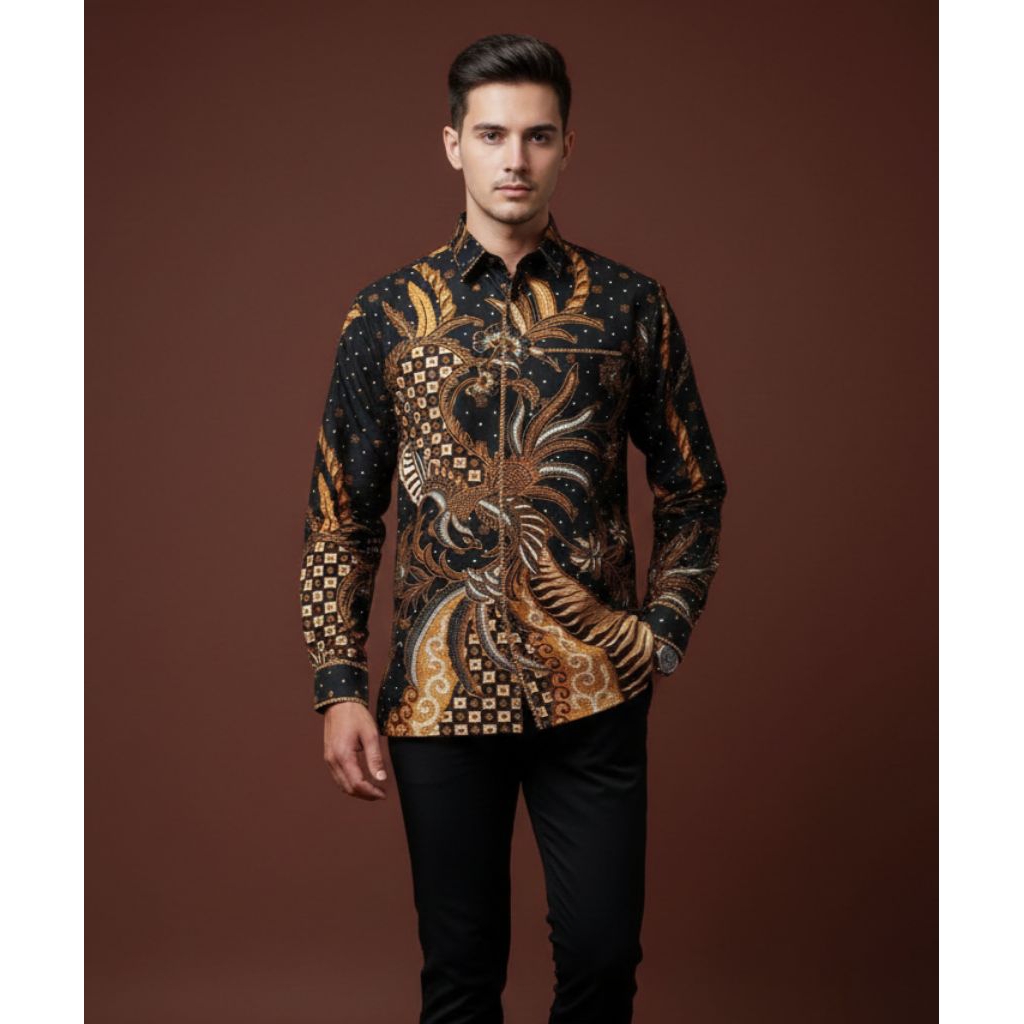 Batik Cantieq Exclusive - LUDIRA | Batik Pria Bordir smock katun solo premium - Jahitan Rapih , Cutt