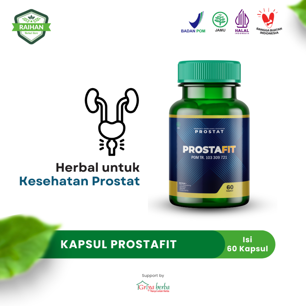 Obat prostat Kapsul Prostafit griya herba herbal alami original BPOM untuk Gangguan Prostat dan Geja