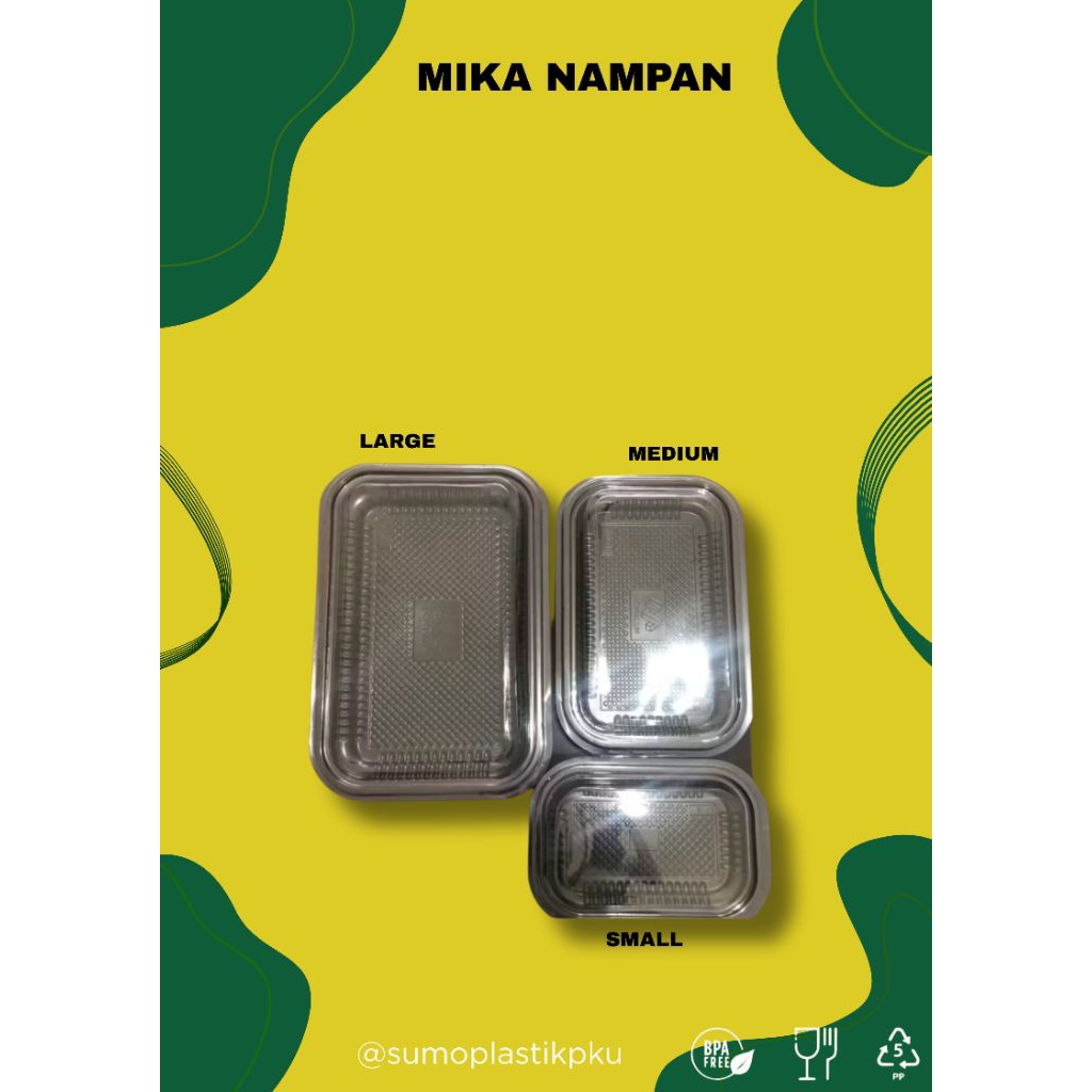 MIKA NAMPAN KUE/ NAMPAN HANTARAN KUE BASAH /NAMPAN MIKA PLASTIK