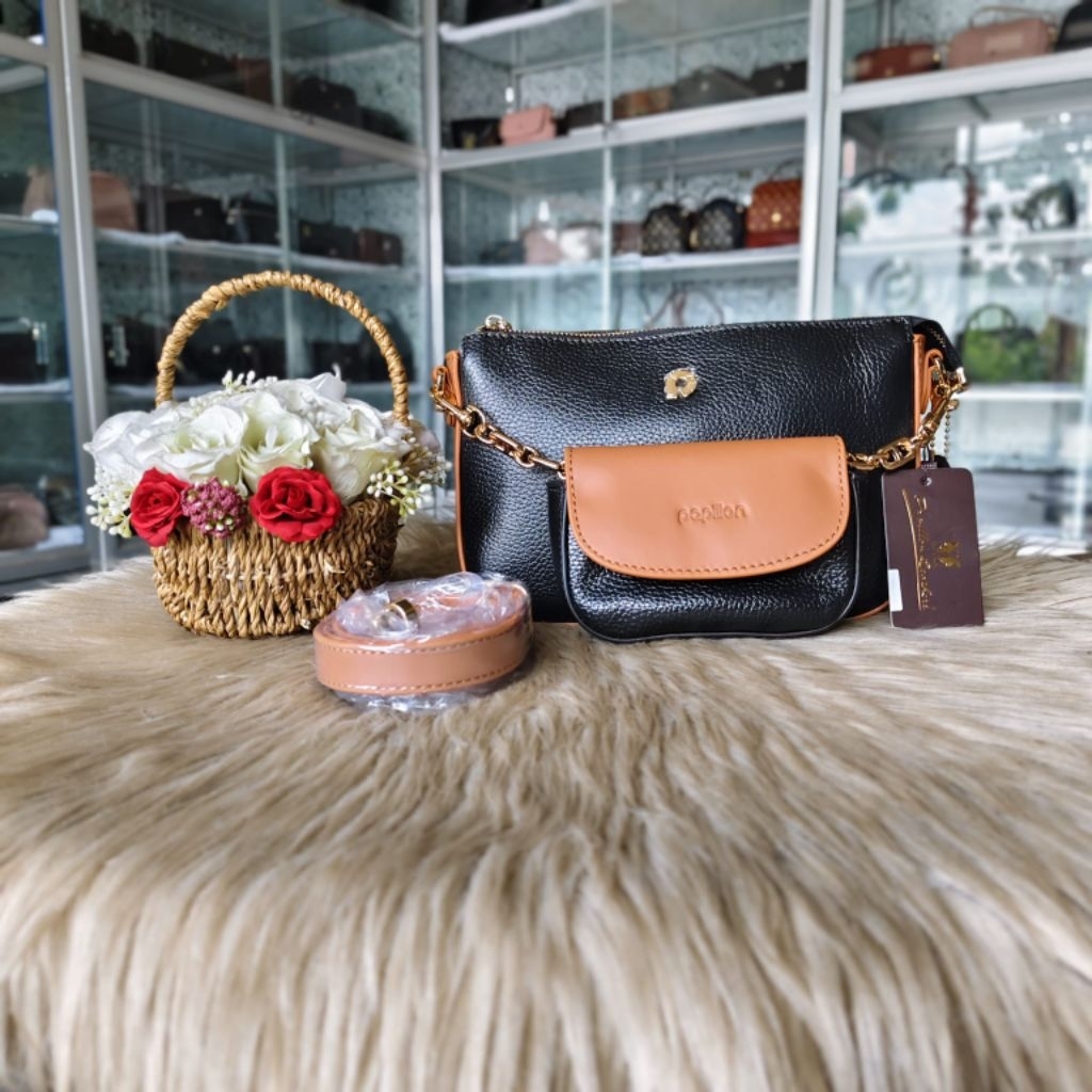 Tas papillon original k3607 warna hitam, kopi, BW, maroon