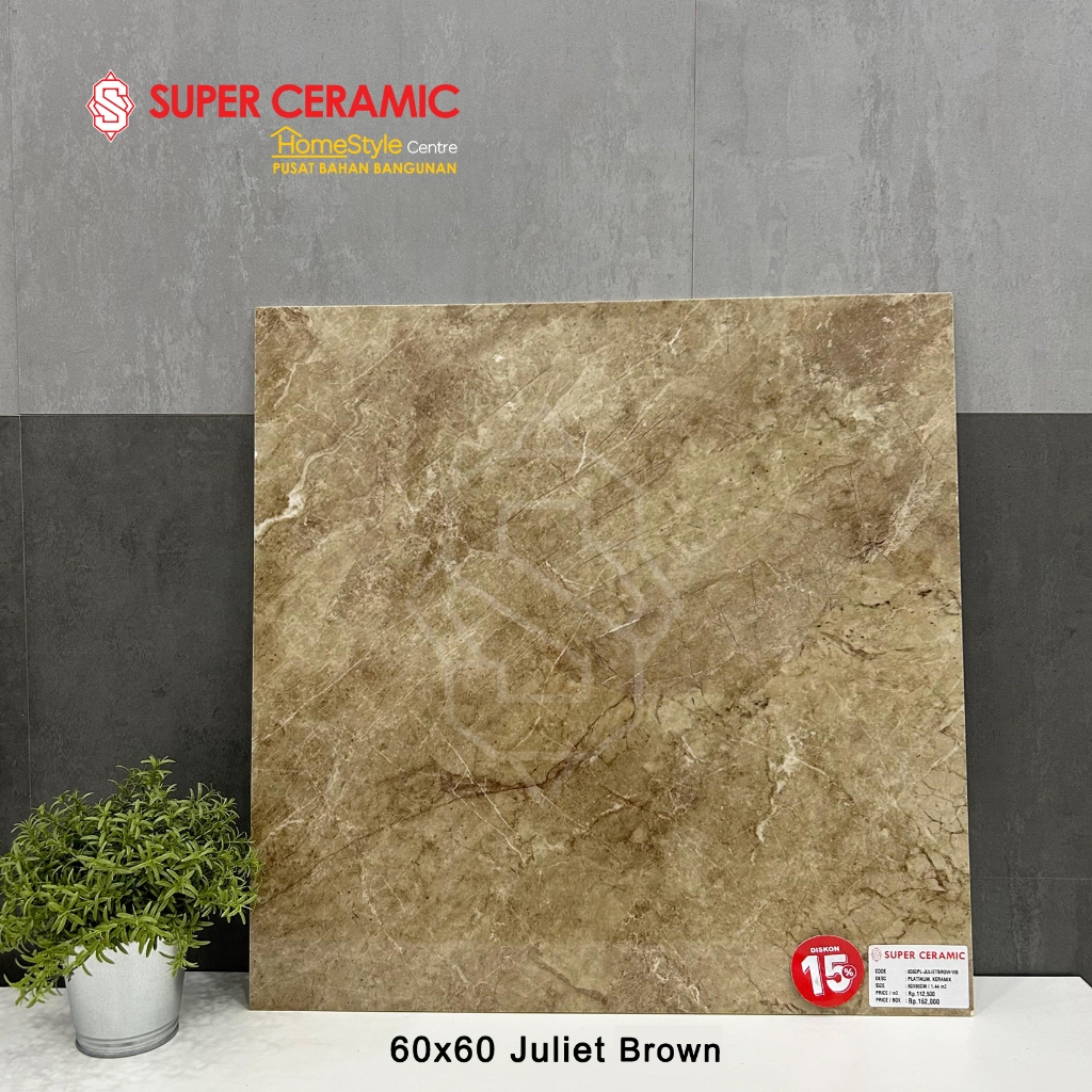 PLATINUM 60x60 Keramik Lantai - JULIET GREY / JULIET BROWN / JULIET CREAM