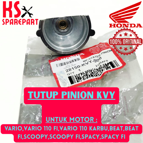 TUTUP PINION GIGI STATER KODE-KVB/KVY ASLI AHM HONDA BEAT/SCOOPY/VARIO KARBU-FI KUALITASJAMINPRESISI