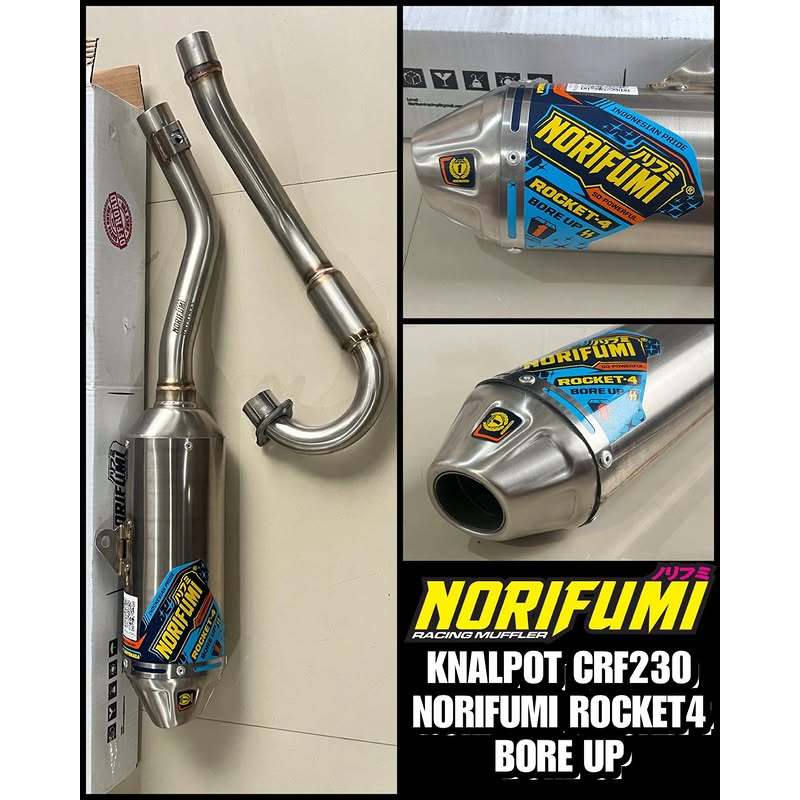 KNALPOT NORIFUMI ROCKET 4 BORE UP 2024 CRF230