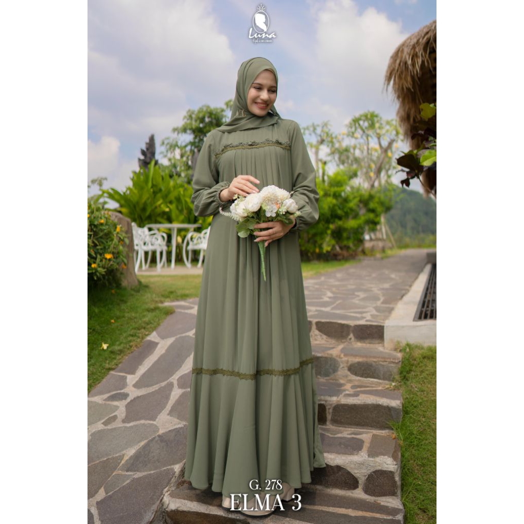 Gamis Ellma 3 by Luna Hijab Indonesia