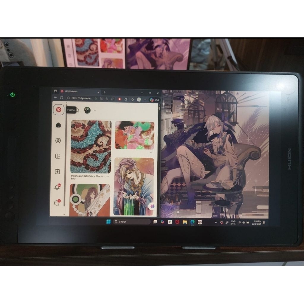 huion kamvas pro 16 preloved/bekas