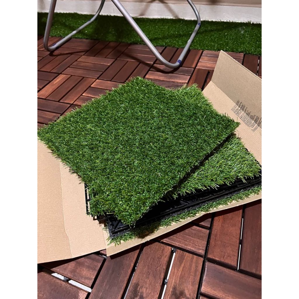 Promo Dek Lantai Isi 9 Pcs Runnen Floor Decking, Outdoor, Artificial Grass, Luar Ruang, Rumput