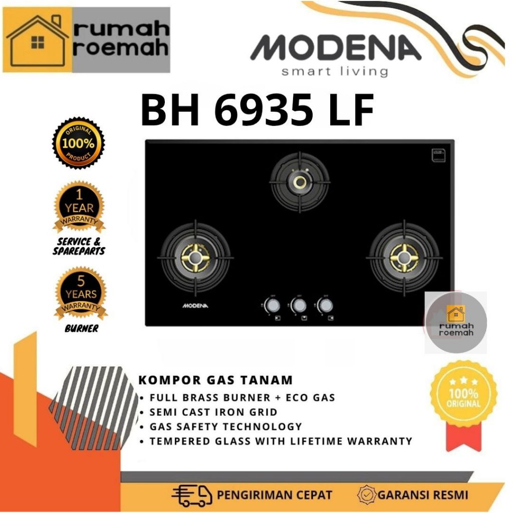 KOMPOR 3 TUNGKU MODENA DORATO - BH 6935 LF
