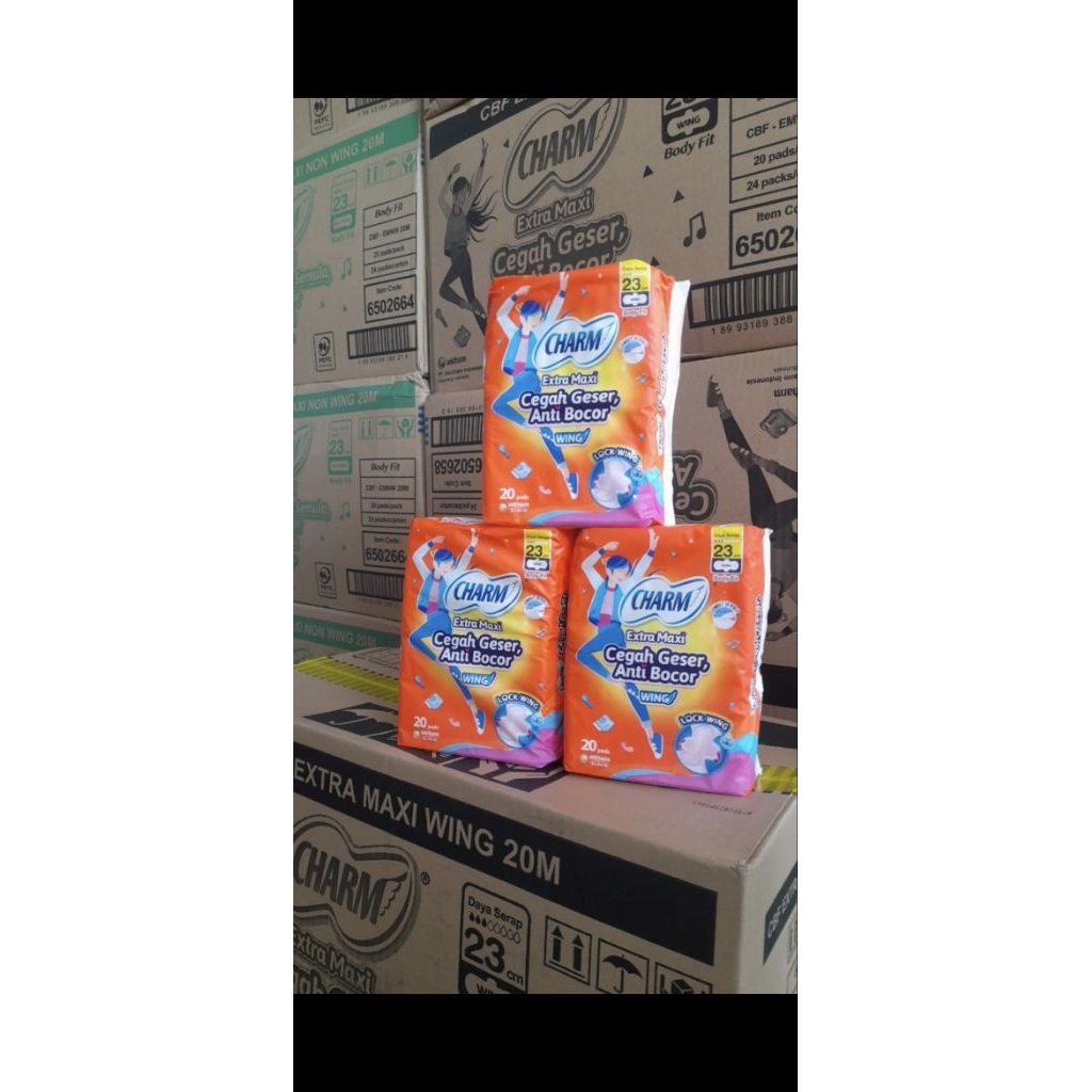 pembalut charm sayap oren 23 cm