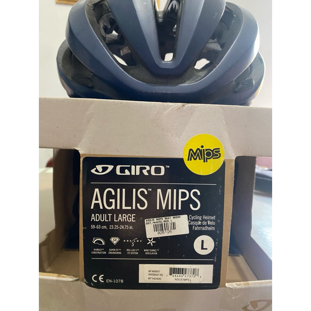 Helm sepeda roadbike Giro Agilis Mips size L kondisi bekas,not met