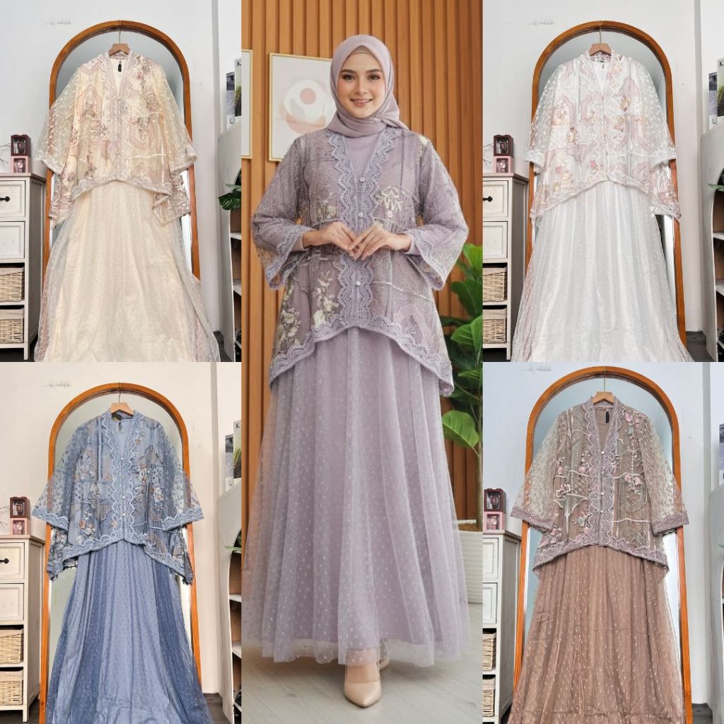 SARI FASHION PO 655 GAMIS BRUKAT STYLE TERBARU