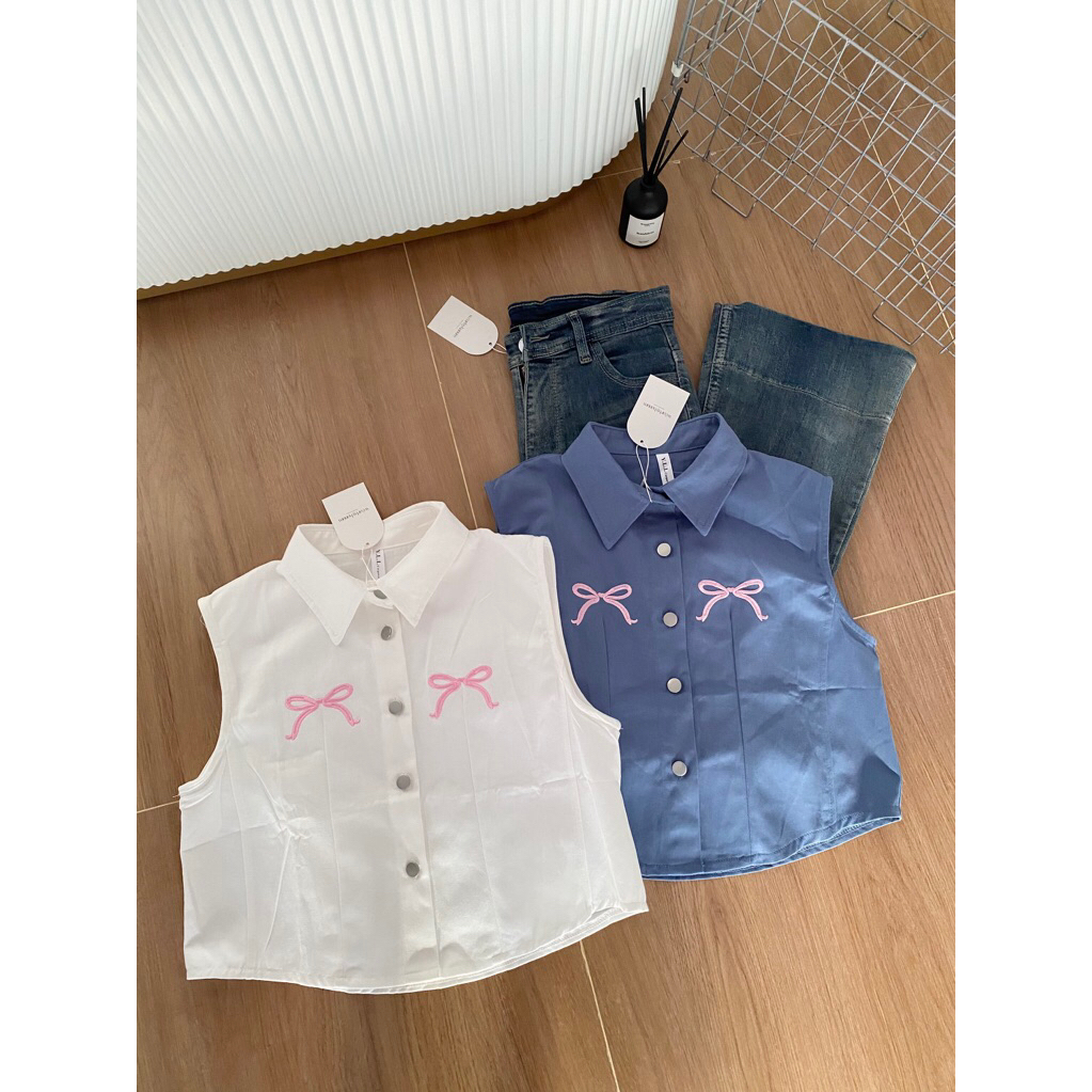 Nari Denim Vest | Vest Denim Korean Look | Pita Bordir