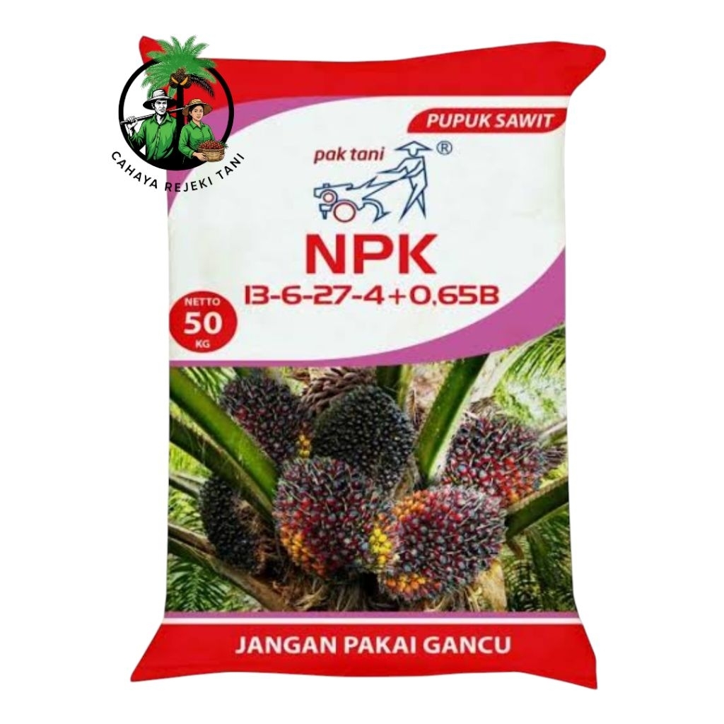 Pupuk NPK SAWIT 13-6-27-4+0,65B Original 50 kg