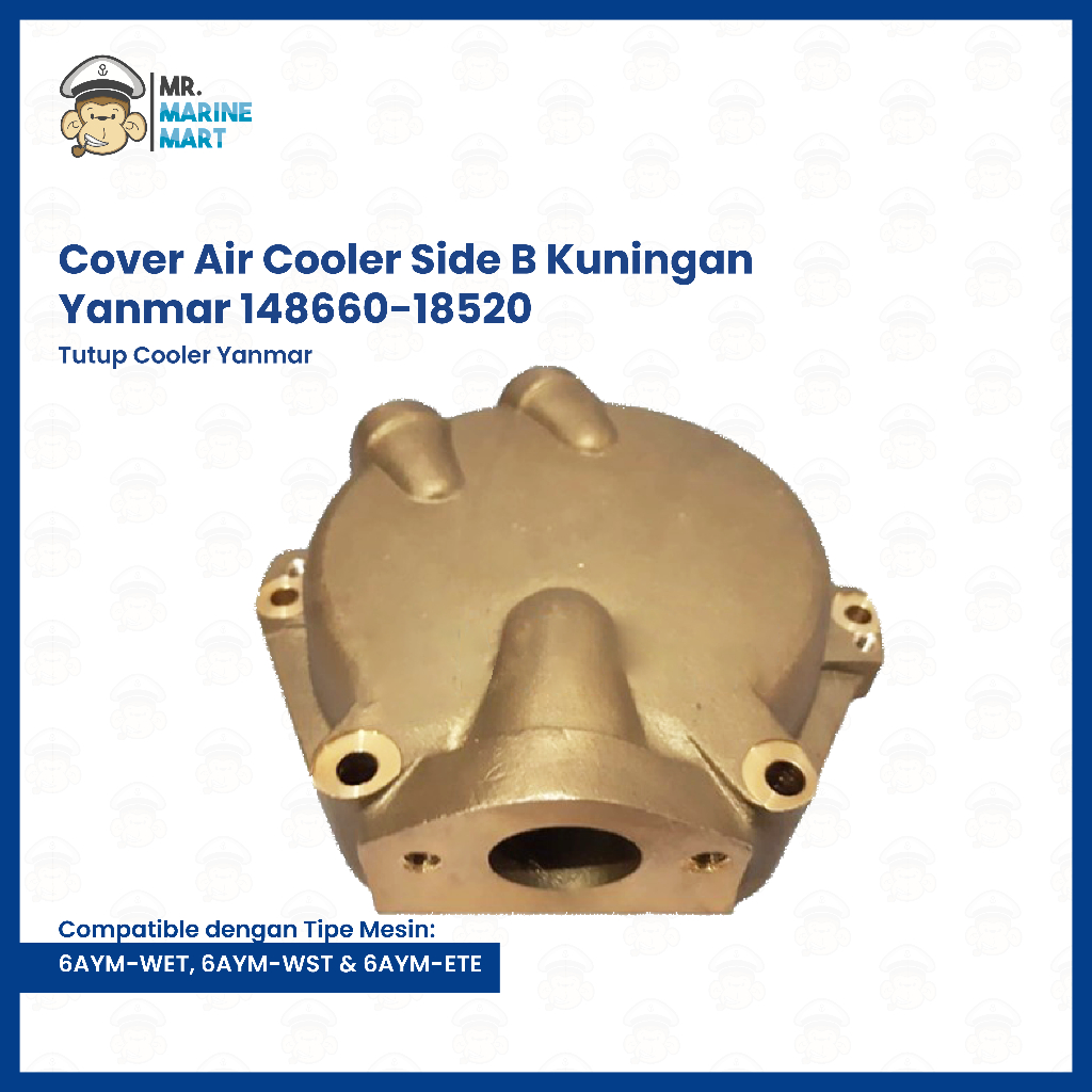 Cover Air Cooler Side B Kuningan Yanmar 148660-18520 Tutup Cooler Yanmar