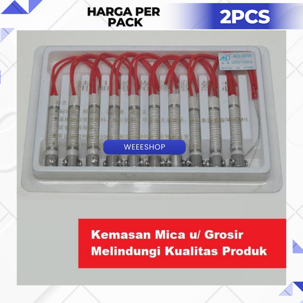 2PCS Elemen Solder Heater Pemanas 30W/40W/60W High Quality – Elemen Solder 2 Buah