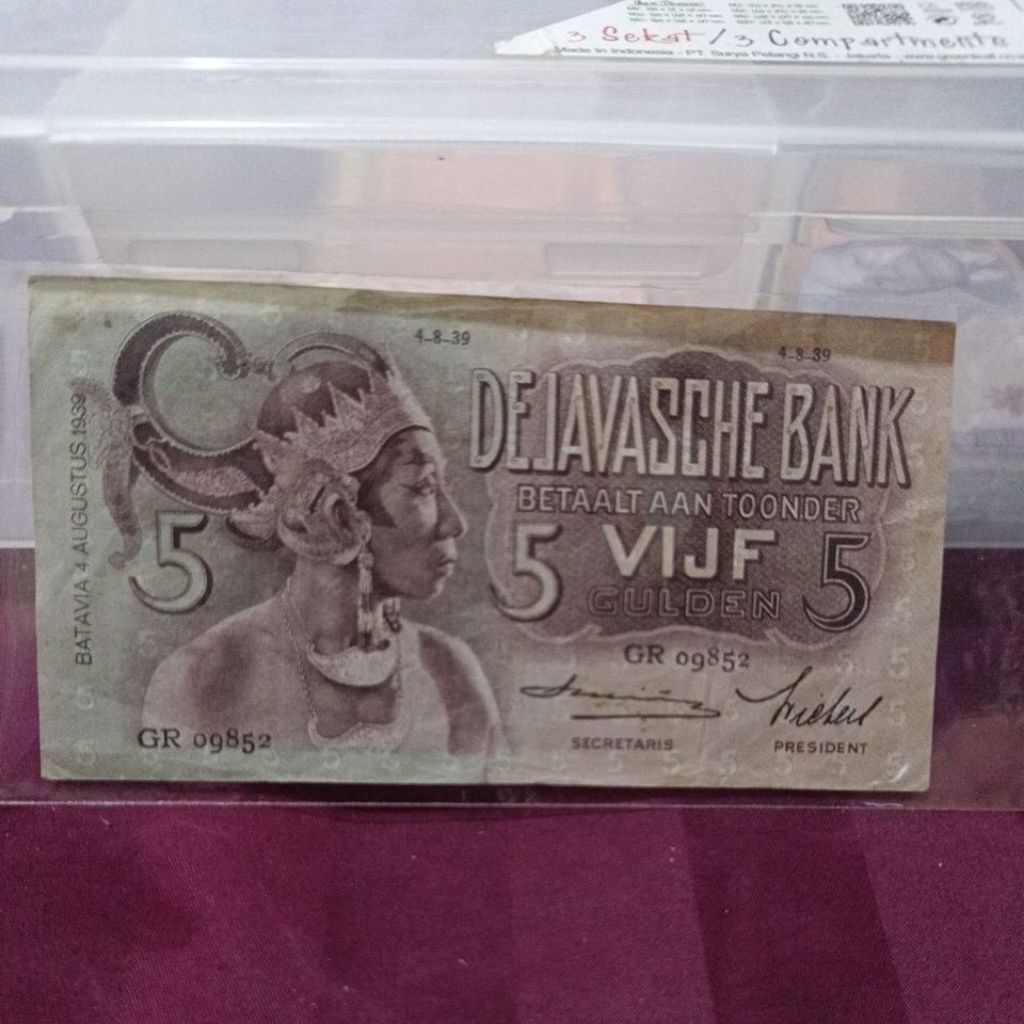 5 gulden wayang 1939 GR 09852