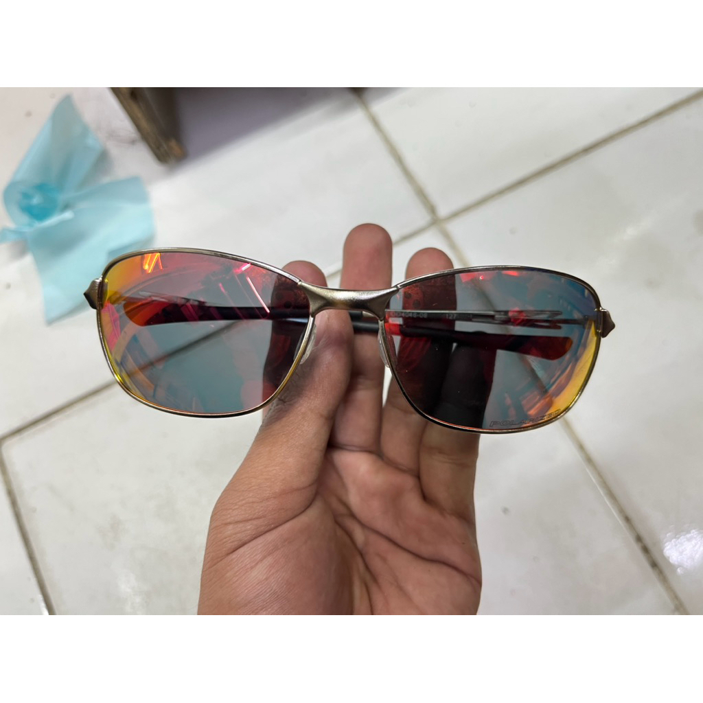 KACAMATA OAKLEY C-WIRE SILVER LENSA FIRE POLARIZED