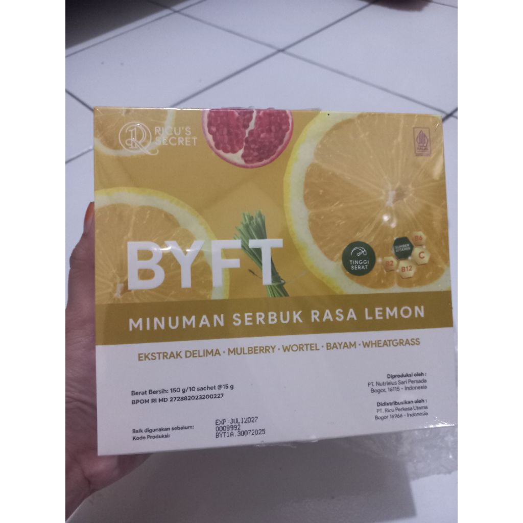 ORIGINAL 100% 1 box = 10 sachet RICU'S Secret ByeFat ByFt Fiber minuman diet dan penurun berat badan