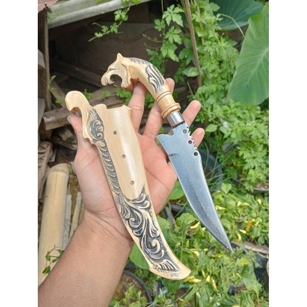 PISAU DAPUR KUDIK KAYU KOPI 14CM/ PISAU UKIR/ PISAU KOPI