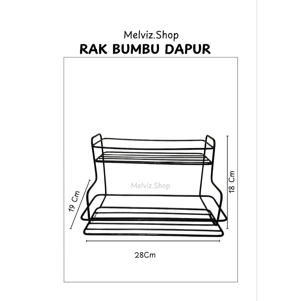 Rak Bumbu Dapur/ Rak Tempat Bumbu/ Rak Besi 2 Susun