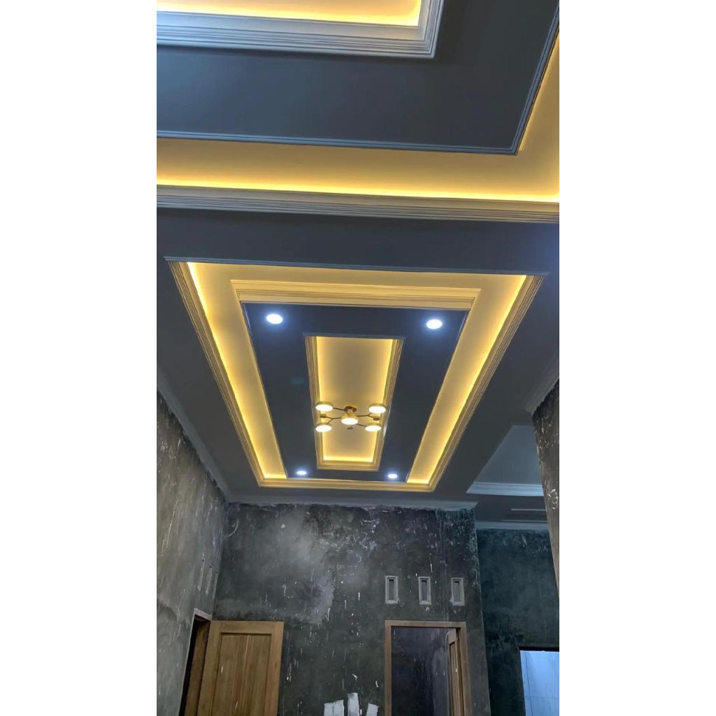 Plafon gypsum terpasang