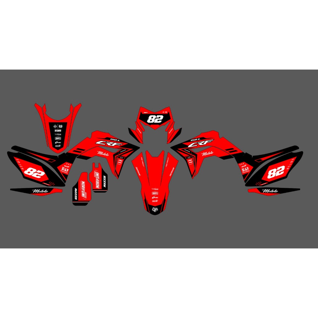 Decal Sticker CRF Full Body Custom Vinyl Tahan Lama