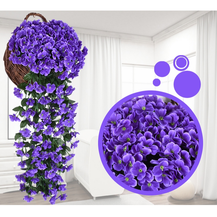 Bunga Sakura Juntai 80cm Plastik Bunga Sakura Sulur Rambat Dekorasi Bunga Imitasi Bunga Rambat Hias