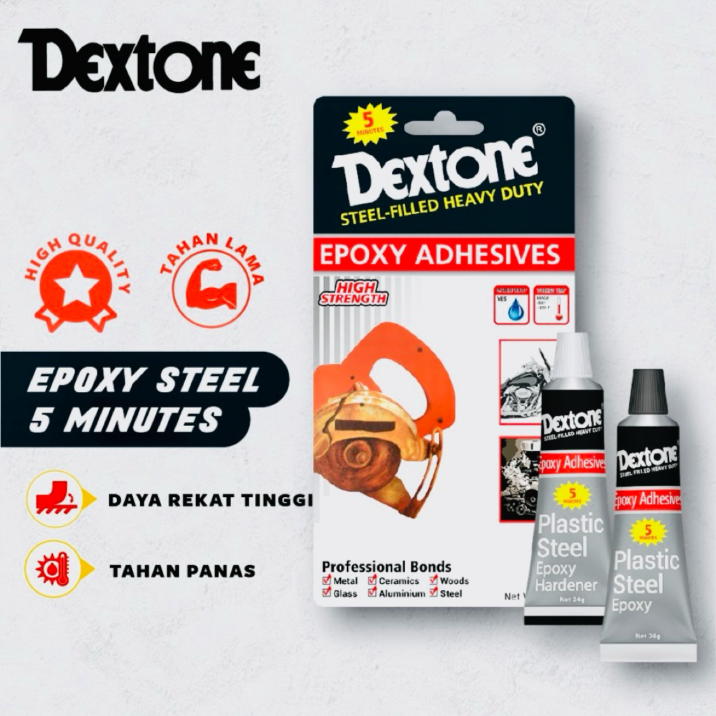 Lem Epoxy 5 Menit Dextone 48gr ( Lem Besi Dextone 48g )