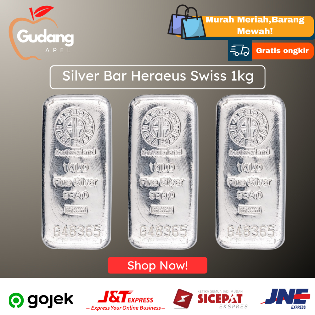 Silver Bar Heraeus swiss/switzerland bar 1kg