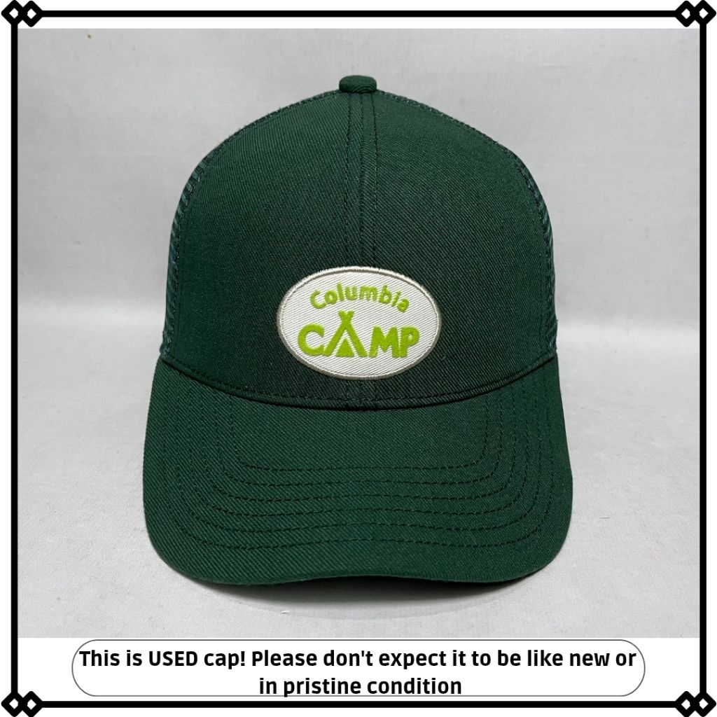 topi columbia gunung trucker jaring outdoor original second dewasa unisex