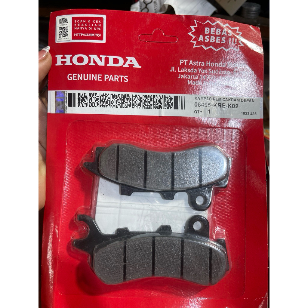 DISPAD DISPED BRAKE PAD KANVAS REM DEPAN PCX 150 ADV150 ADV 160 PCX 160 HONDA ORI 06455 KRE K02