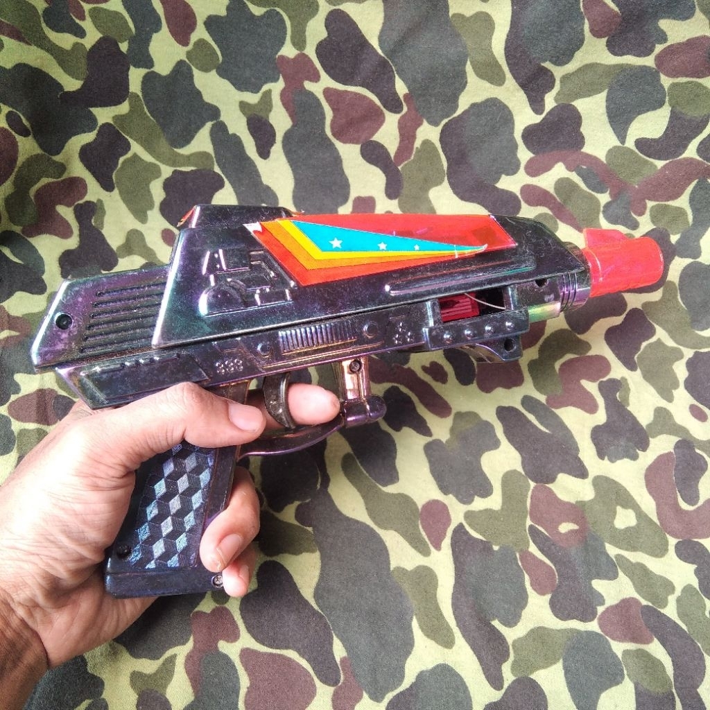 mainan pistol robot jadul space gun pistol laser gun mainan jadul space pistol jaman dulu pistol pow