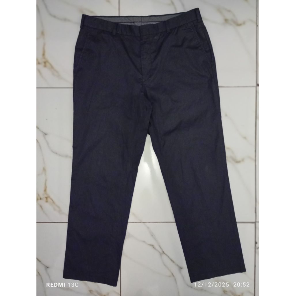 preloved celana panjang kantor pria biru benefit