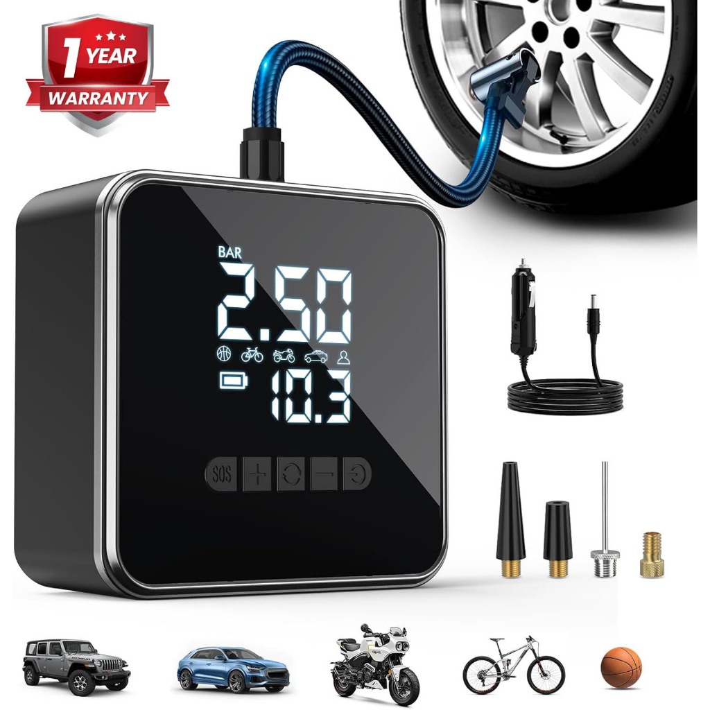 Pompa Ban Mobil Motor Sepeda Elektrik Otomatis Mini Kompresor Compresor Inflator Portable Air Compre