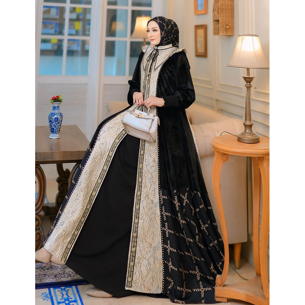 PETRA SERIES BY YODIZEIN SYARI ORIGINAL Gamis Mewah Set outer scraft voal premium