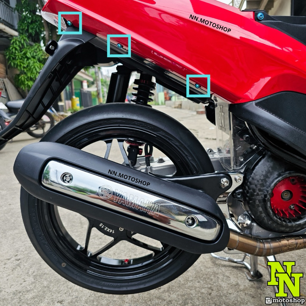 SATUAN BAUT BODY BELKANG SAMPING MIO SPORTY SMILE PROBOLT STAINLESS THAILAND