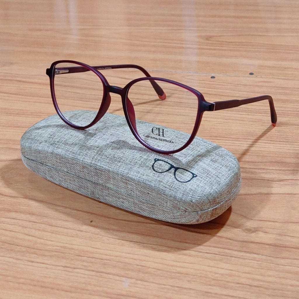 Kacamata wanita photocromic minus bingkai plastik lentur elastis