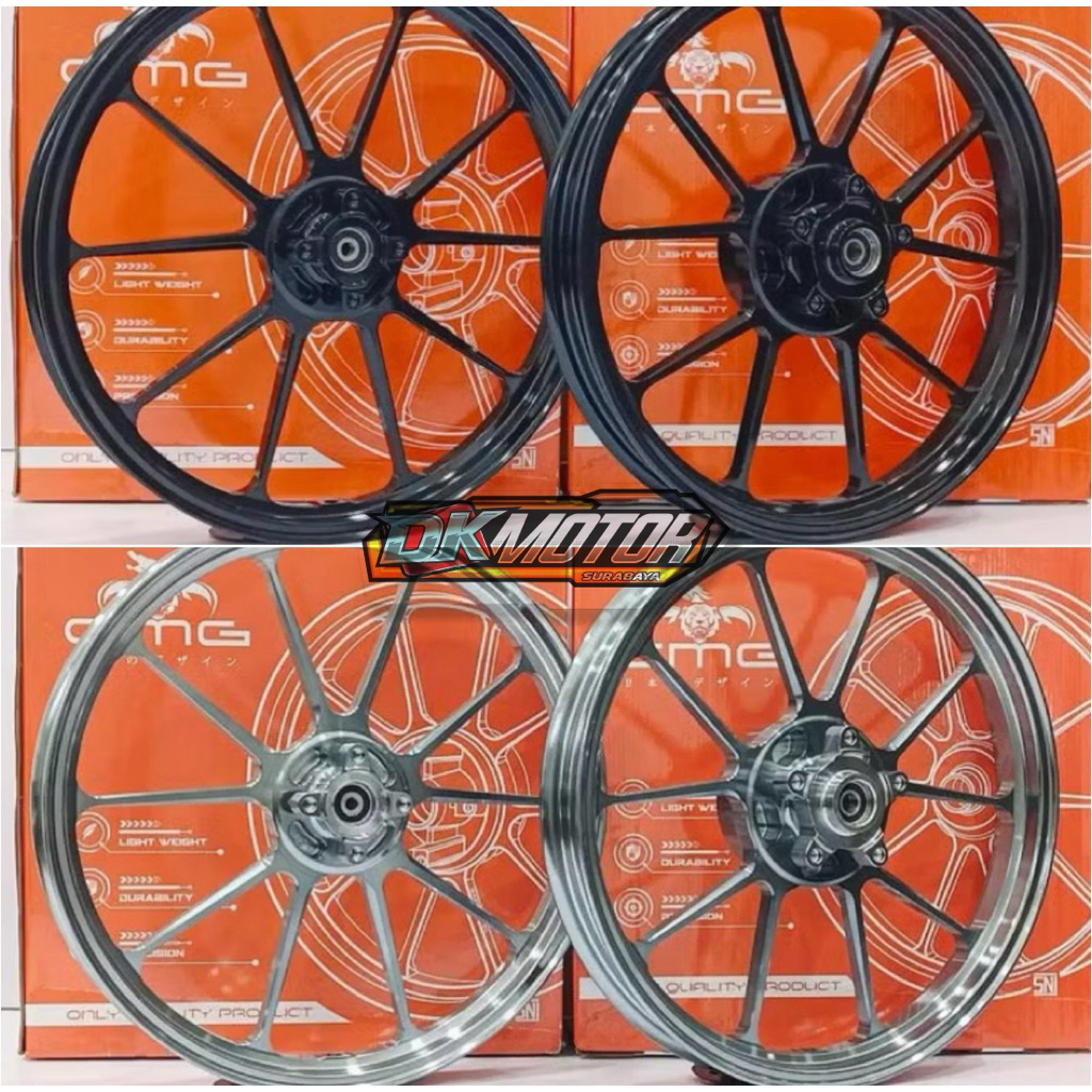 Velg Pelg Pelek CMG EXACT MX KING Y15R 160 185 Ring 17 Disc Baut 4 Depan