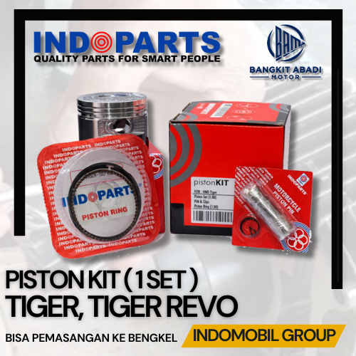 Indopart Piston Kit Tiger Tiger Revo 1 Set Ring Seher Kualitas Terjamin