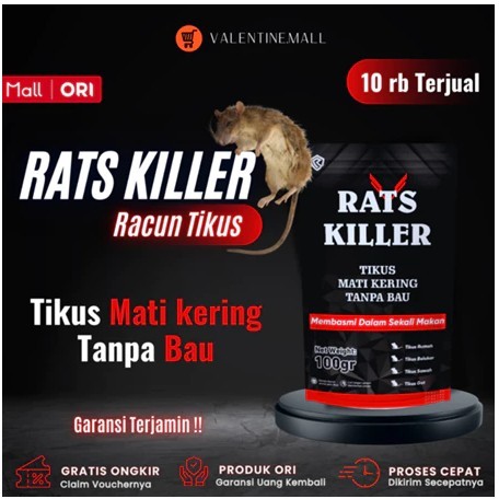 RatKiller Rat Killer Racun Tikus Mati Kering Tanpa Bau / Umpan Pembasmi Tikus