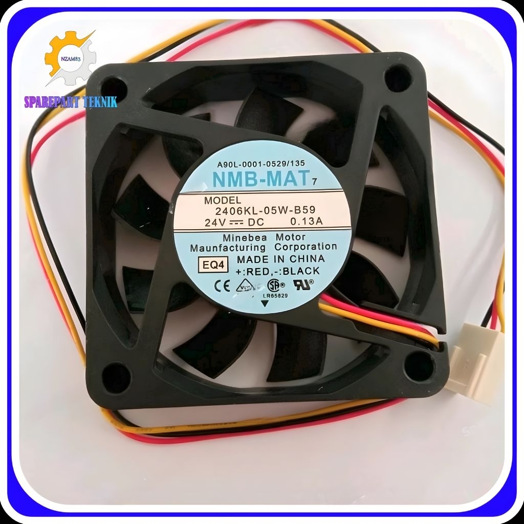 Fan NMB MAT 2406KL-05W-B59 6CM 24V DC 0.13A