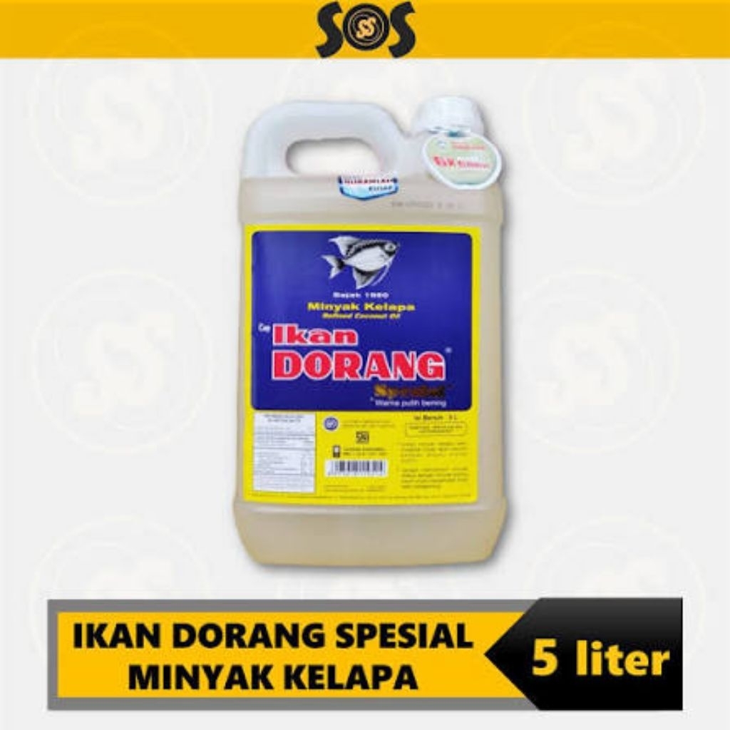 minyak kelapa cap ikan Dorang 5 liter