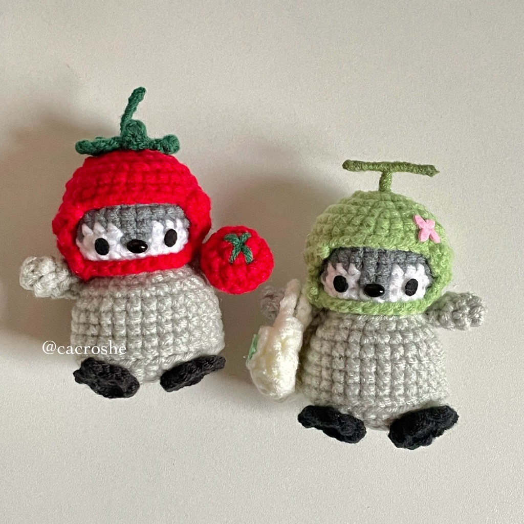 [CACROSHE] penguin crochet keychain | melon penguin | tomat penguin