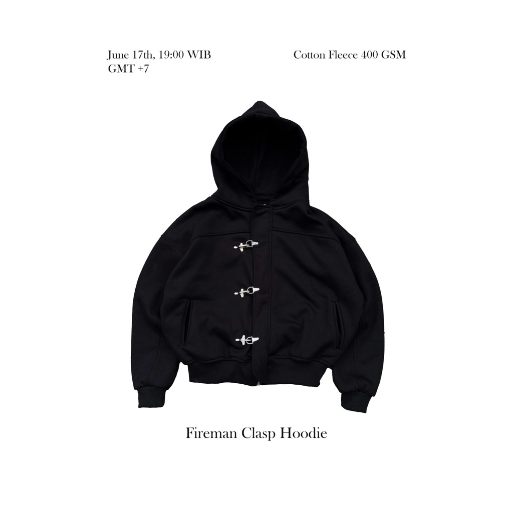 AUTHLINE - Fireman Clasp Hoodie Black