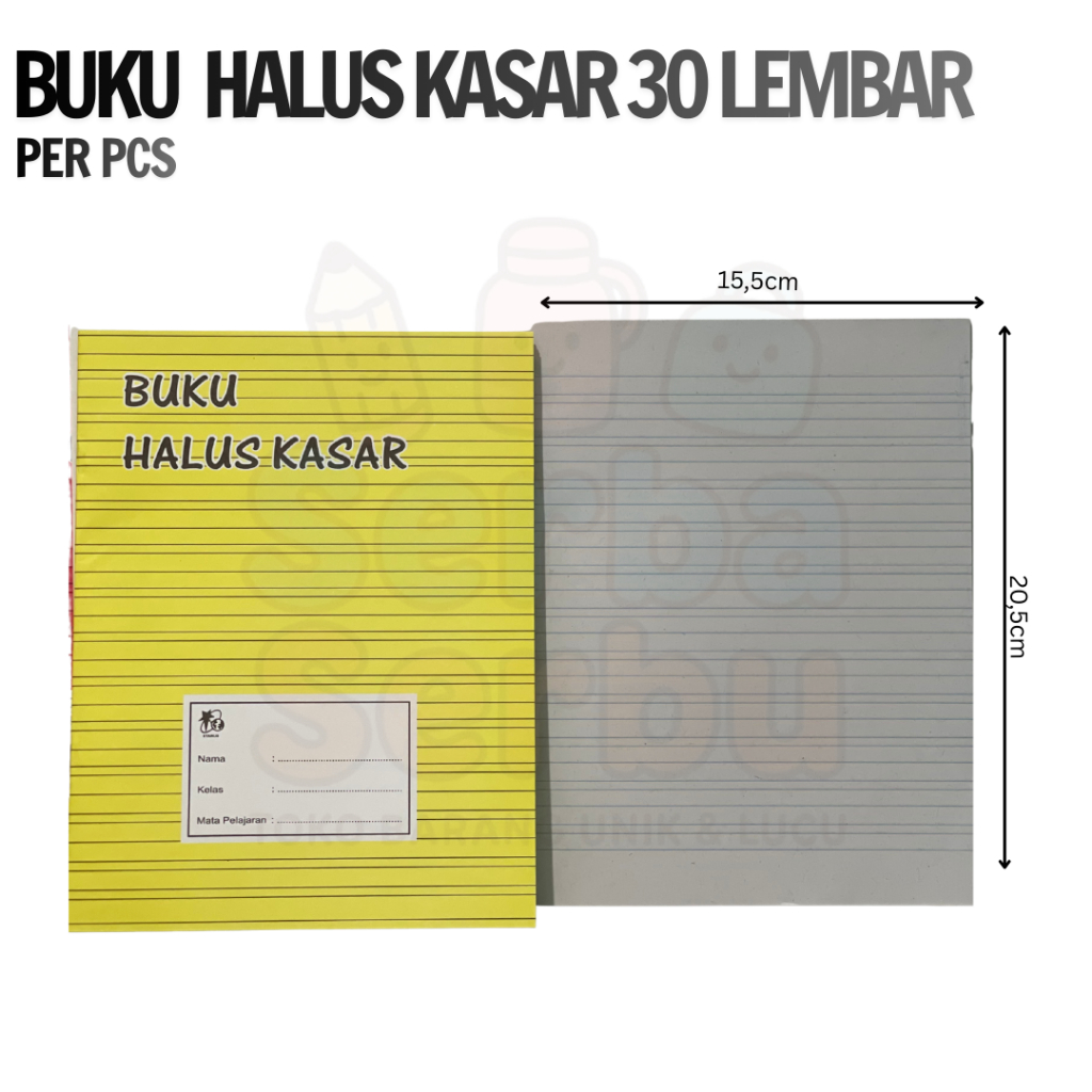 BUKU HALUS KASAR ISI 30 LEMBAR PER PCS / BUKU BELAJAR MENULIS HALUS KASAR