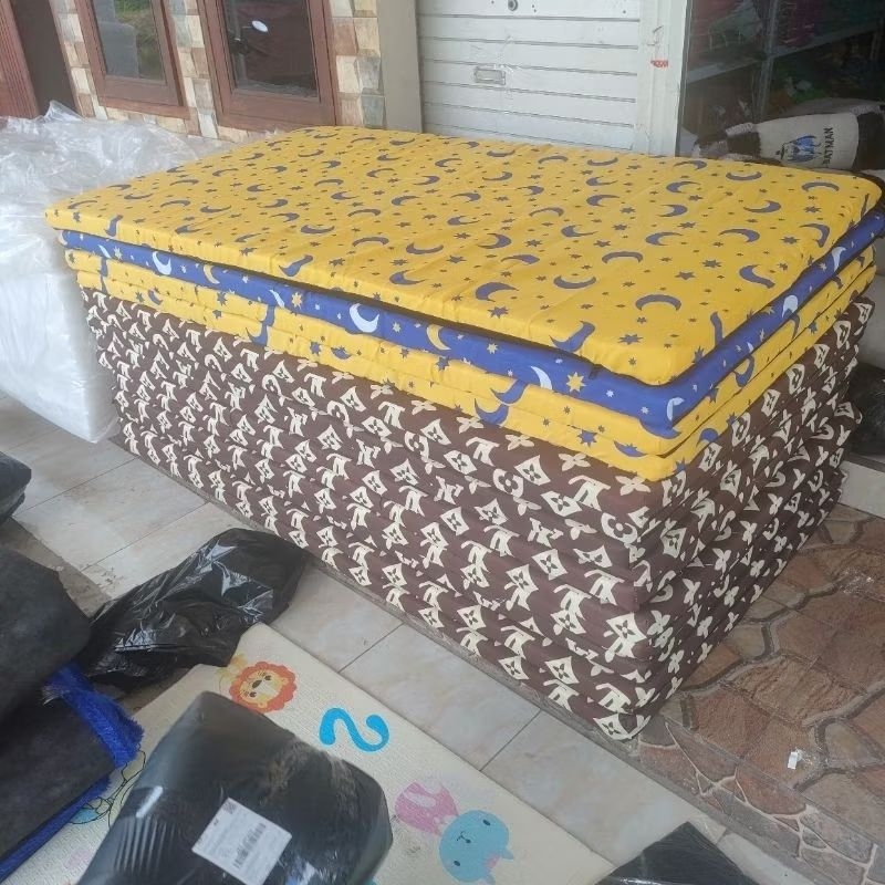 Kasur Lipat + Bantal Guling Jumbo Paket Anak Kost